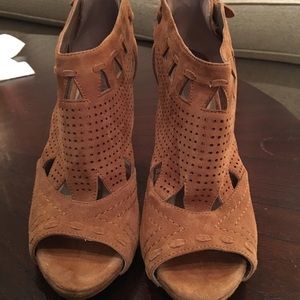 - Carmel Suede open toe shoe.  Size 8.5